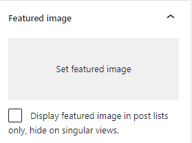 disable featured images