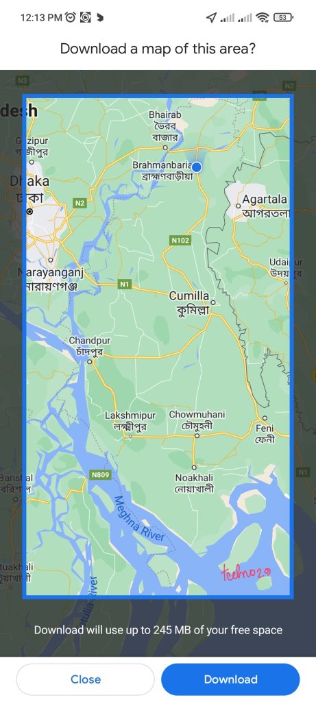 Google map offline