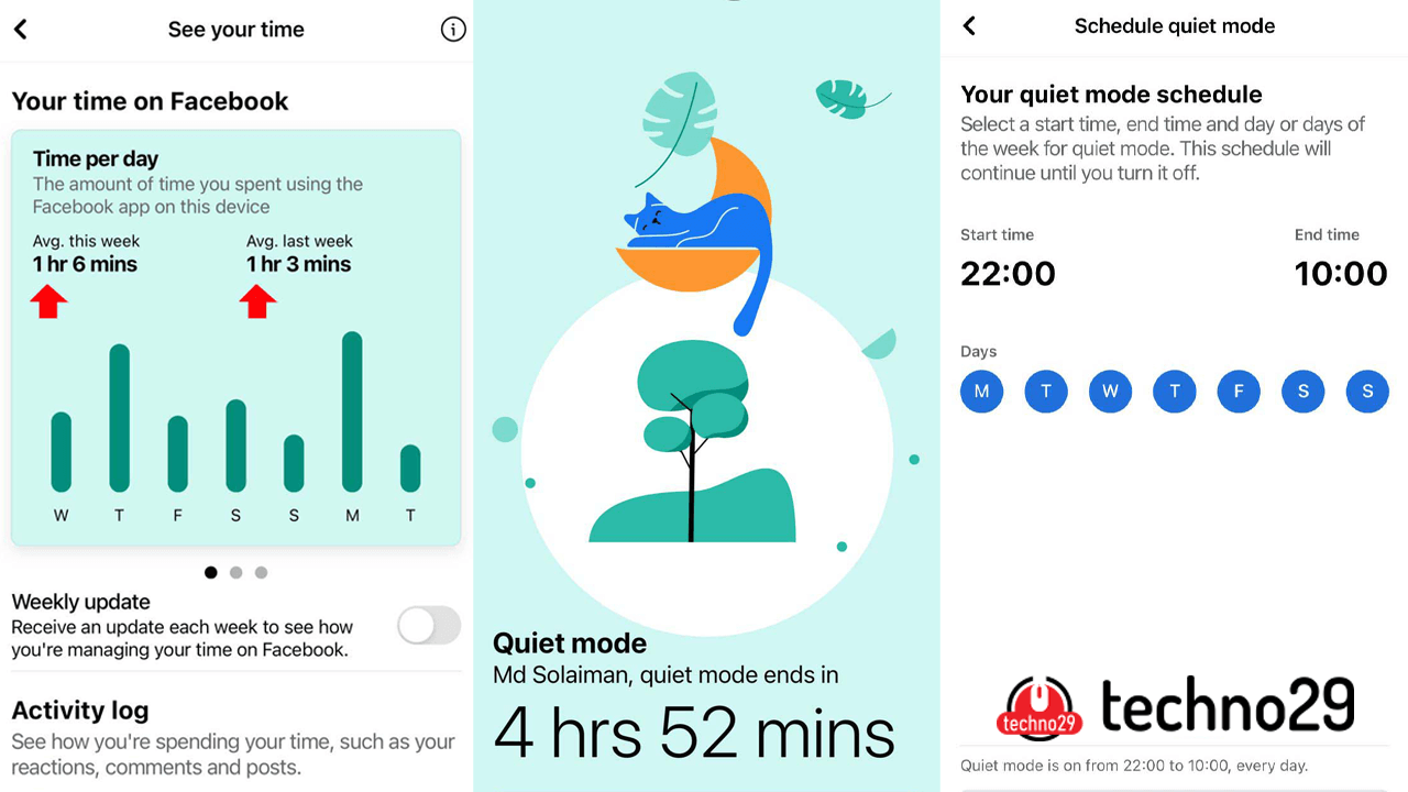 Facebook Scheduled Quiet Mode