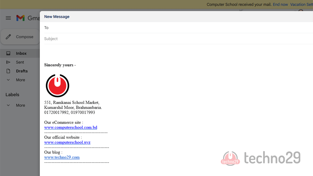 gmail signature