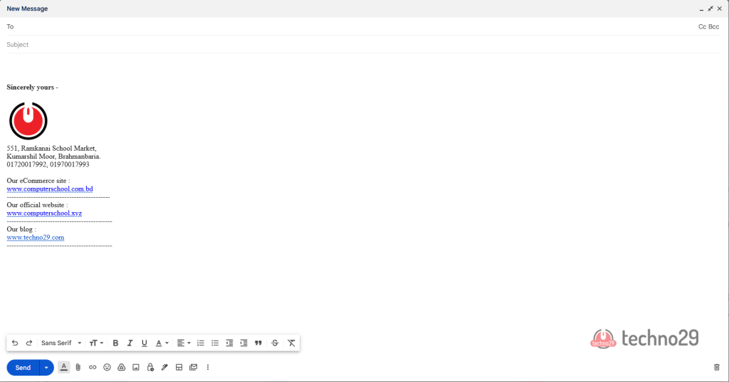 gmail signature