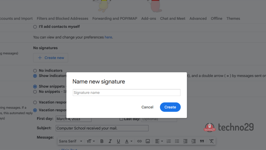 gmail signature