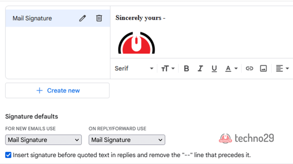 gmail signature