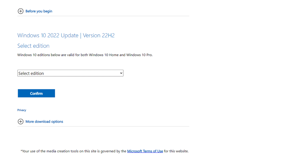 Windows 10 Select ISO